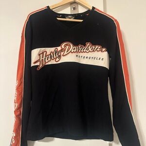 Vintage Harley-Davidson Black and Orange  Graphic Tee